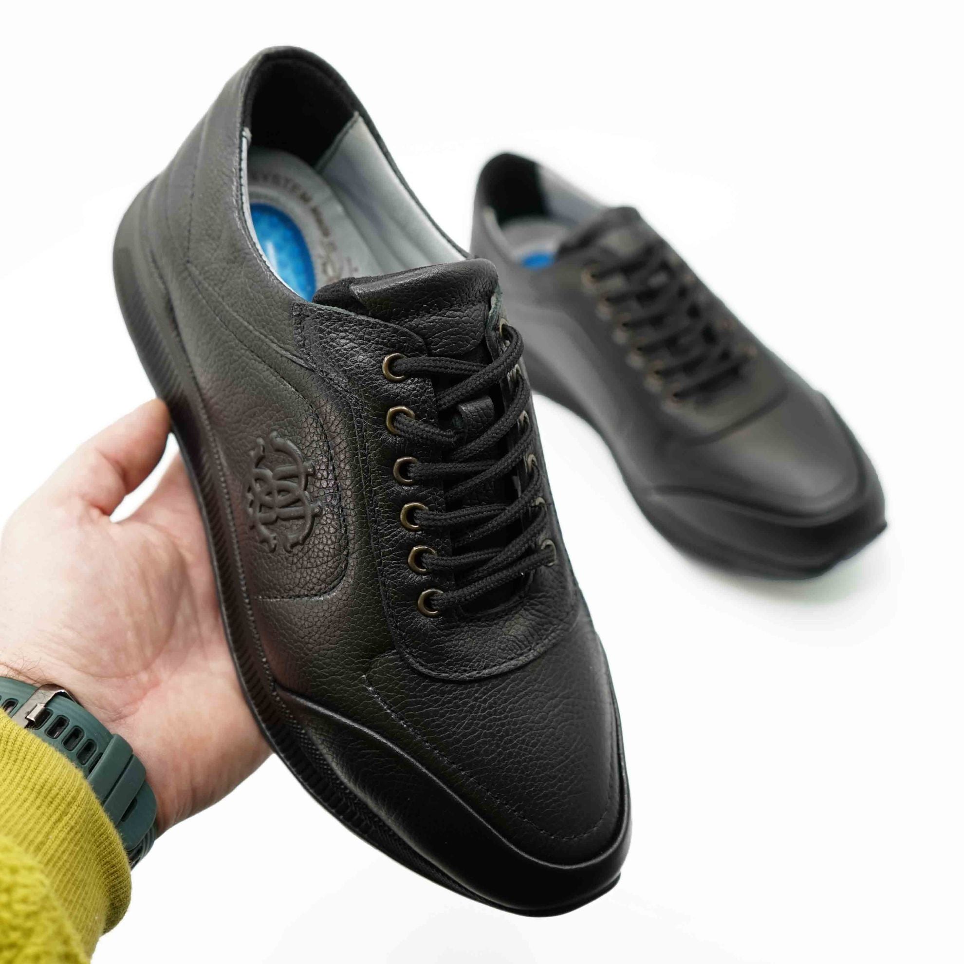 Pantofi Sport Barbati Piele Naturala 4810 Negru