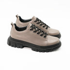 Pantofi 133 Casual Din Piele Naturala Culoare Taupe