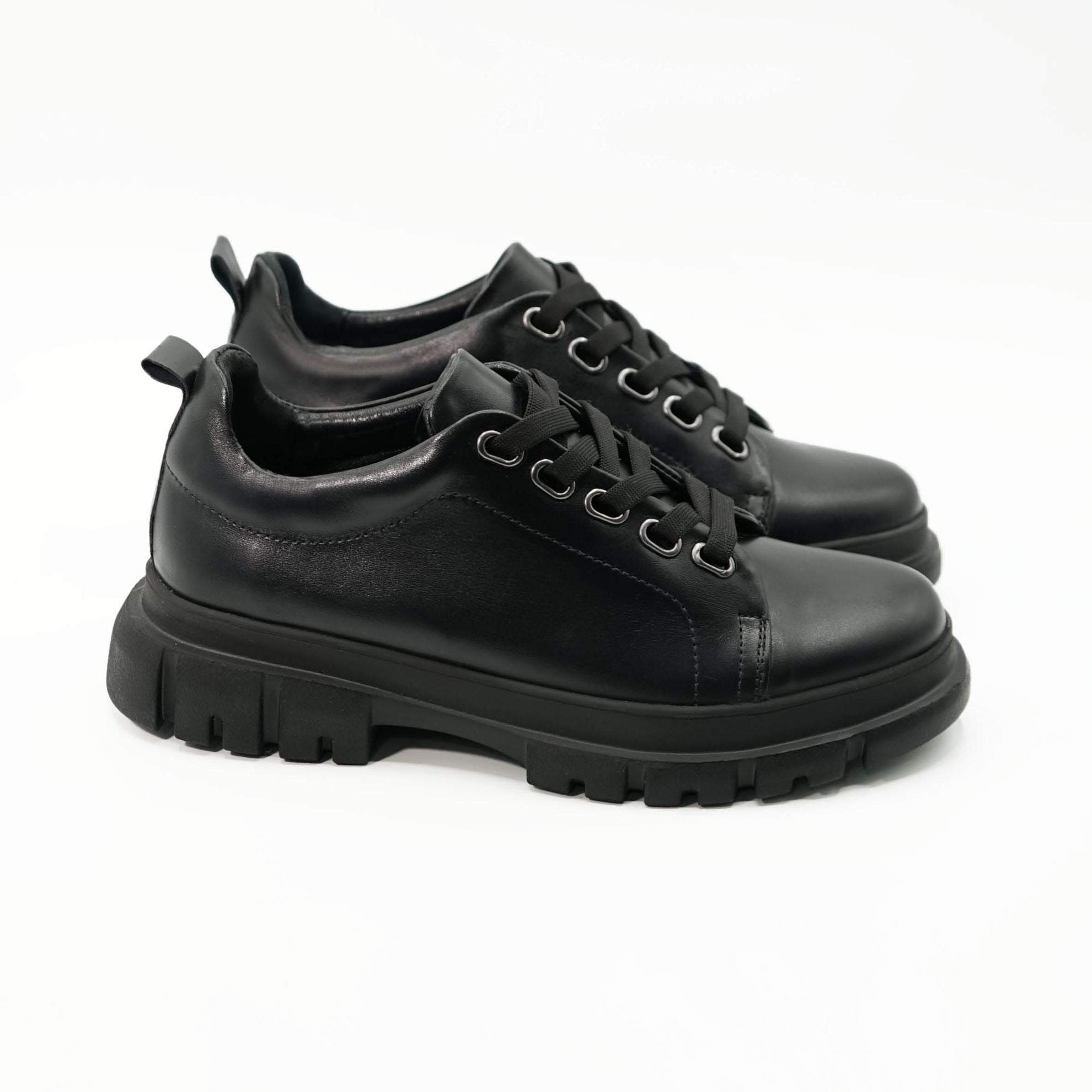 Pantofi 133 Casual Din Piele Naturala Culoare Negru