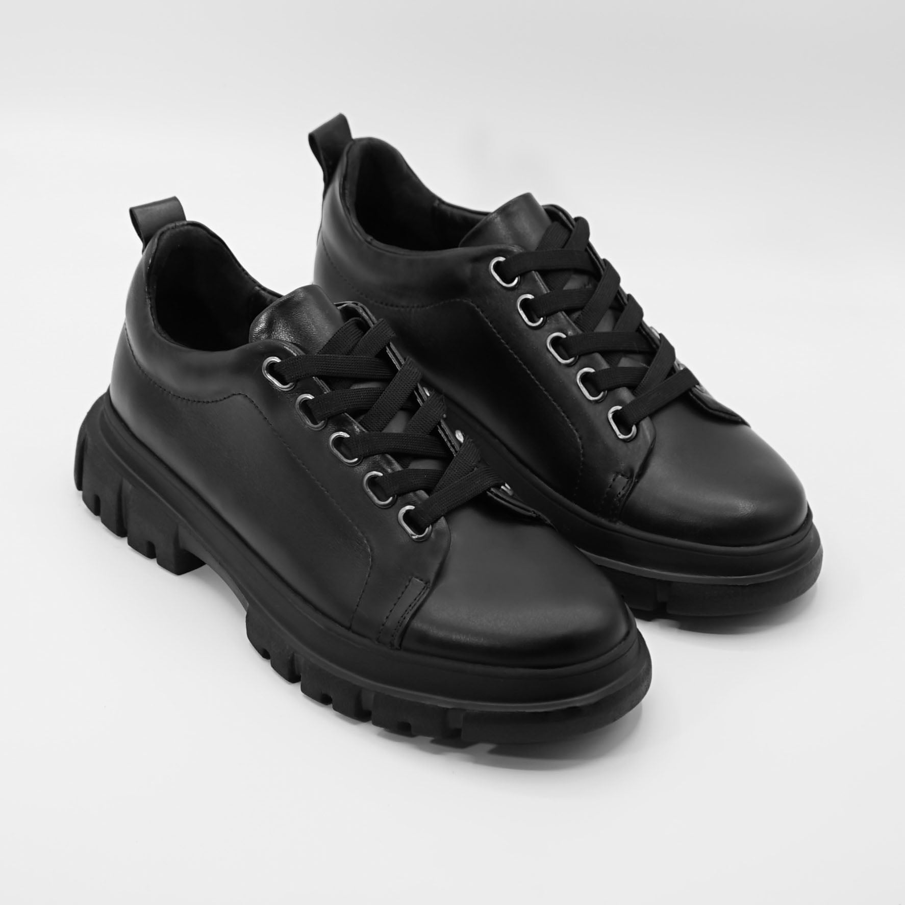 Pantofi 133 Casual Din Piele Naturala Culoare Negru