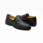 Mocasini Barbati Din Piele Naturala Cu Elastic Cod 3509 Negru