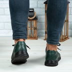 Pantofi Sport Barbati Piele Naturala 447 Verde Tn