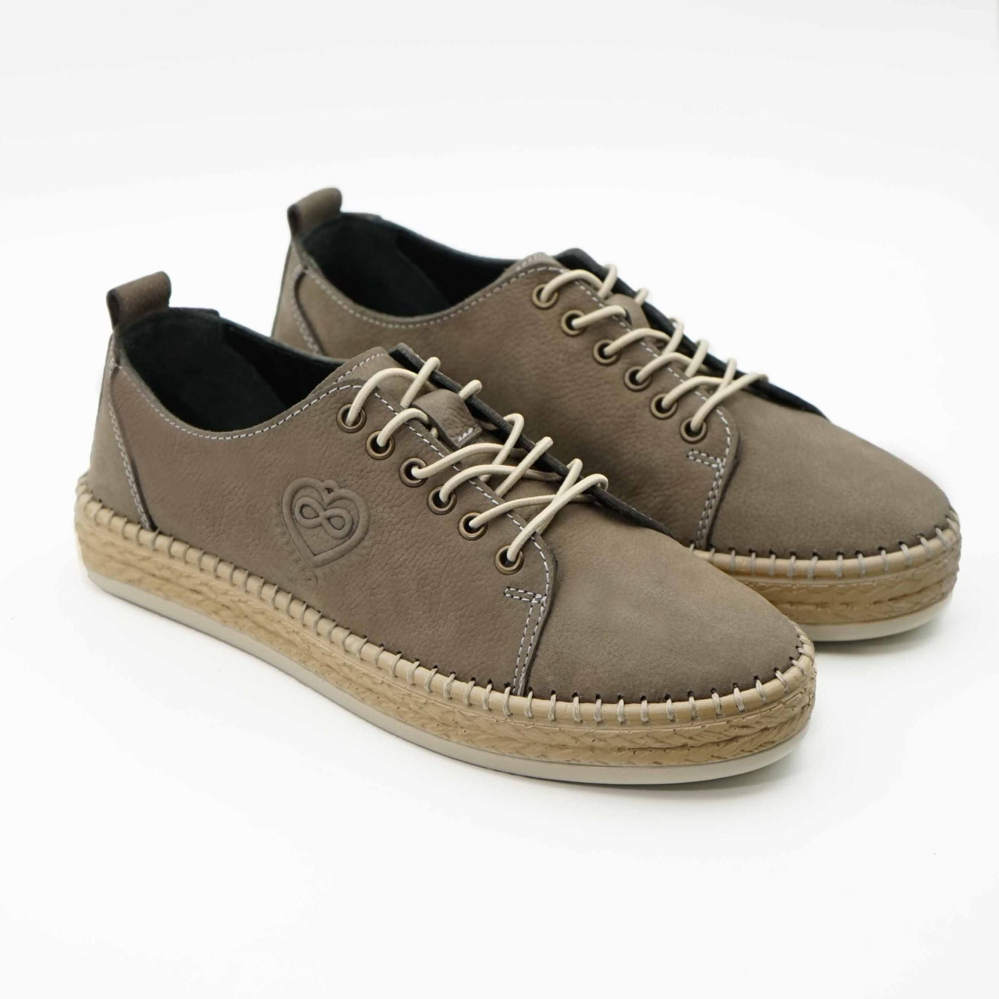 Pantofi 23067 Casual Din Piele Naturala Nubuk Culoare Gri