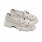 Mocasini Dama Culoare Alb Natur Din Piele Naturala Cod 131