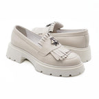 Mocasini Dama Culoare Alb Natur Din Piele Naturala Cod 131