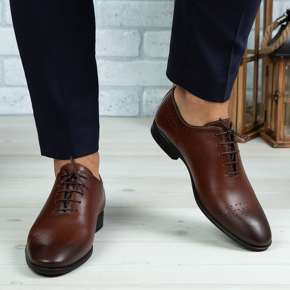 Pantofi Eleganti Barbati Din Piele Naturala O24 Maro