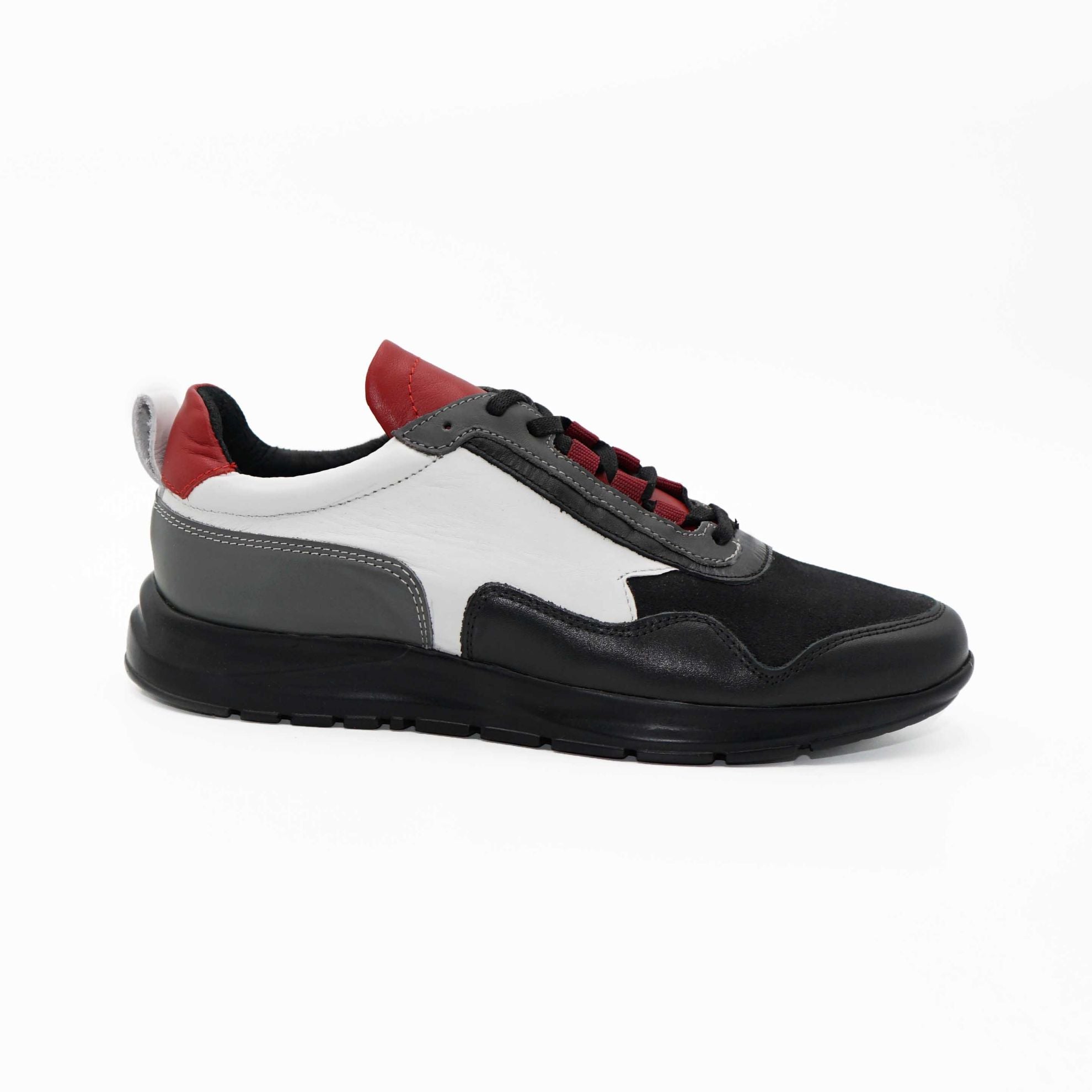Pantofi Sport Barbati Piele Naturala 467 Multicolor Talpa Neagra