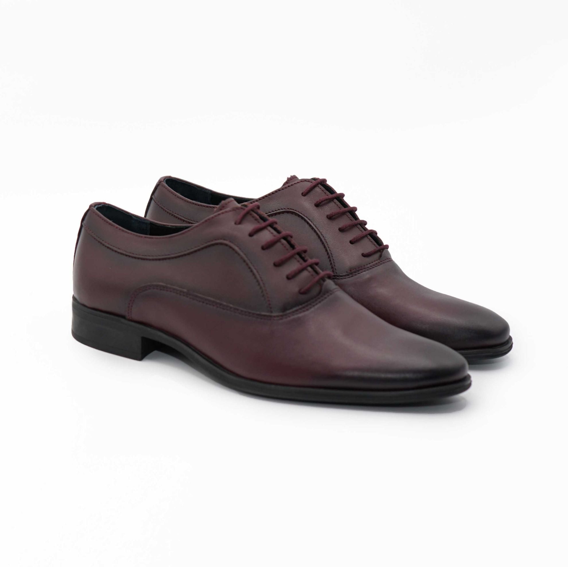 Pantofi Eleganti Barbati Din Piele Naturala 377 Visiniu 376