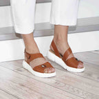 Sandale Dama Piele Naturala 106 Culoare Maro