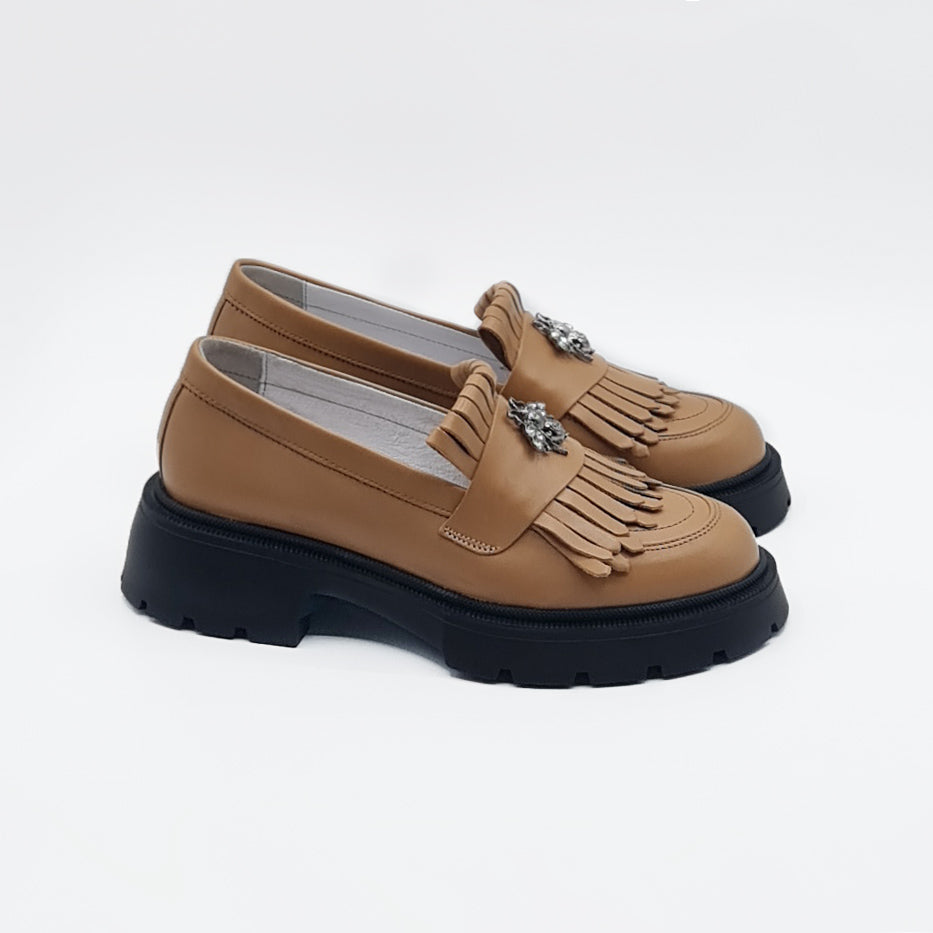 Mocasini Dama Maro Camel Din Piele Naturala 131 Tn