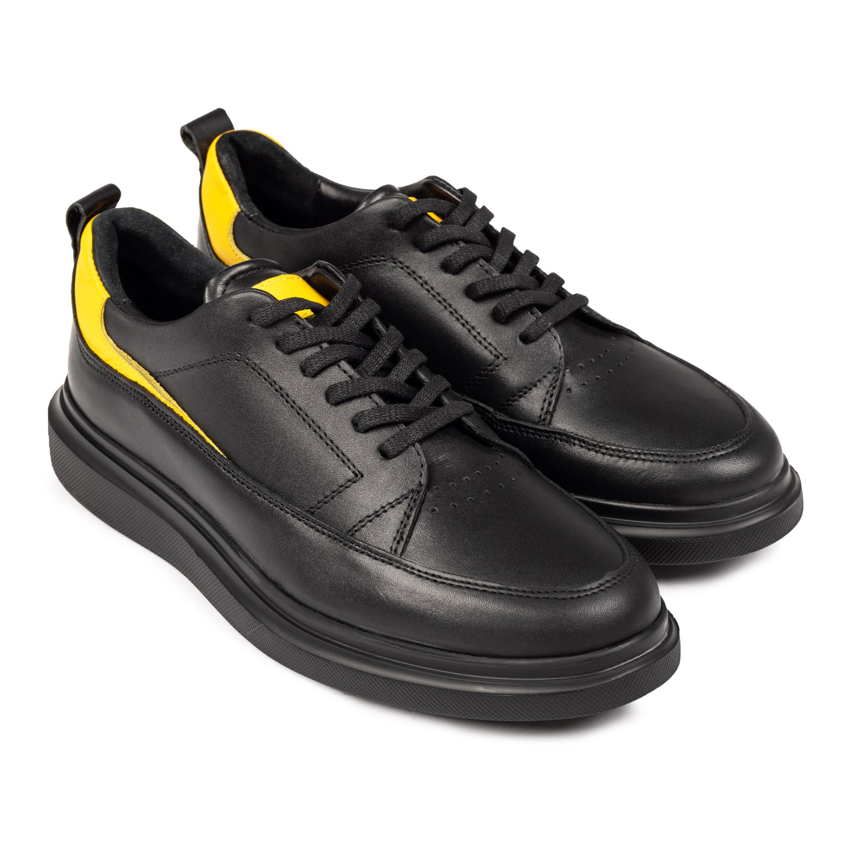 Pantofi Sport De Barbati Din Piele Naturala 463 Negru