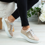 Pantofi Dama Piele Naturala 137 Bej Deschis