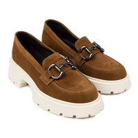 Mocasini Dama Maro Din Piele Naturala Intoarsa Cu Talpa Groasa F Usoara Cod 132