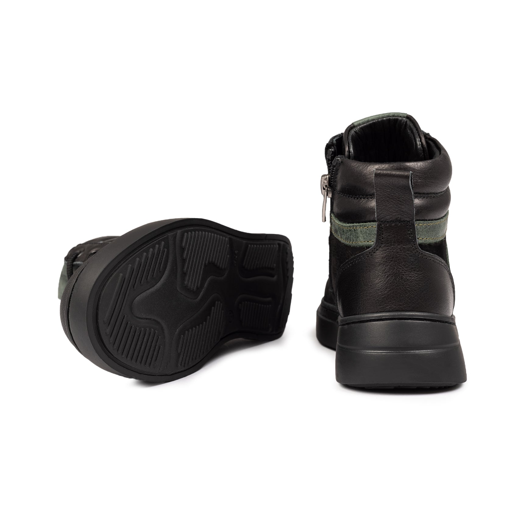 Ghete Copii Piele Naturala T321 Negru