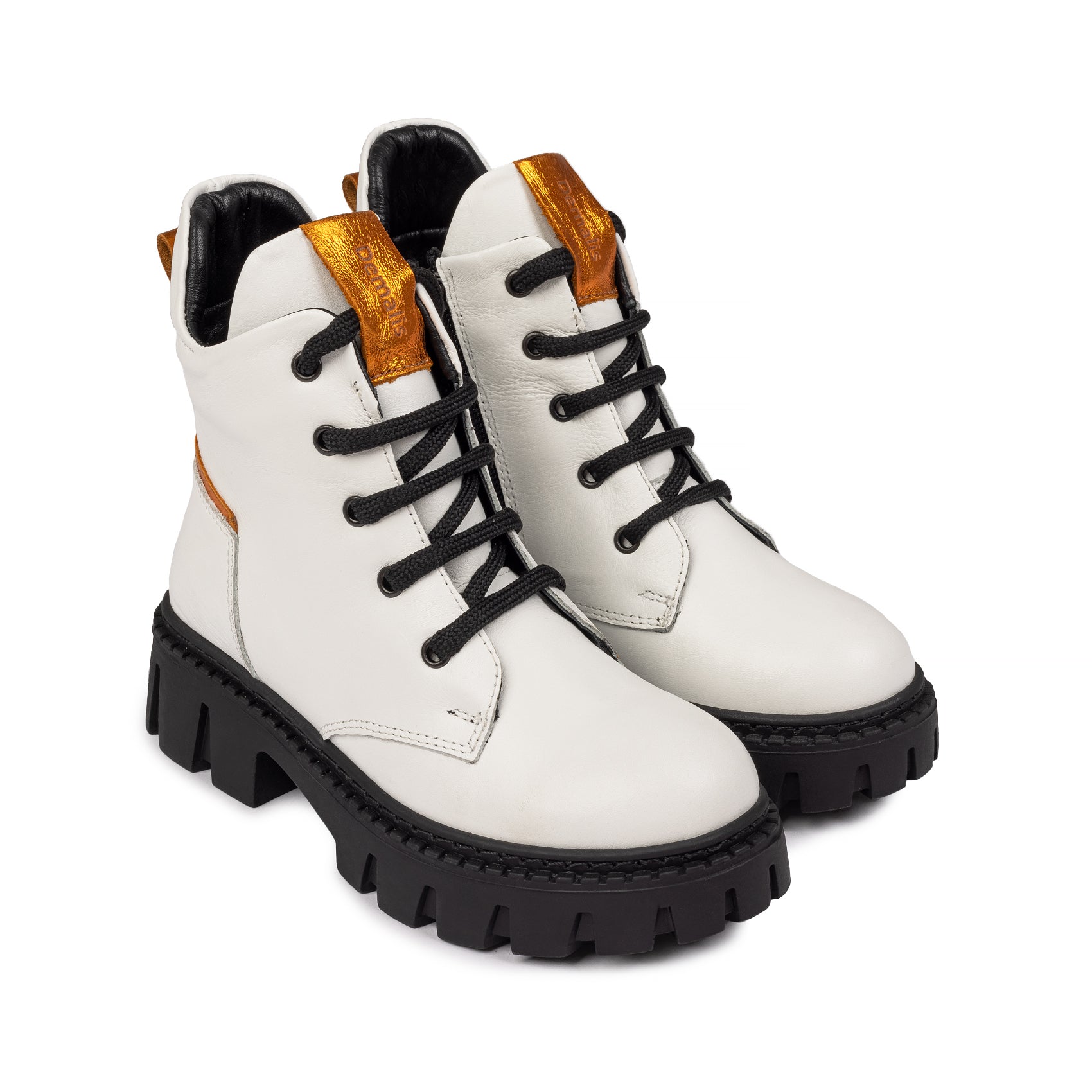 Ghete Copii Piele Naturala 910 Alb