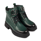 Ghete De Dama Din Piele Naturala 730 Culoare Verde