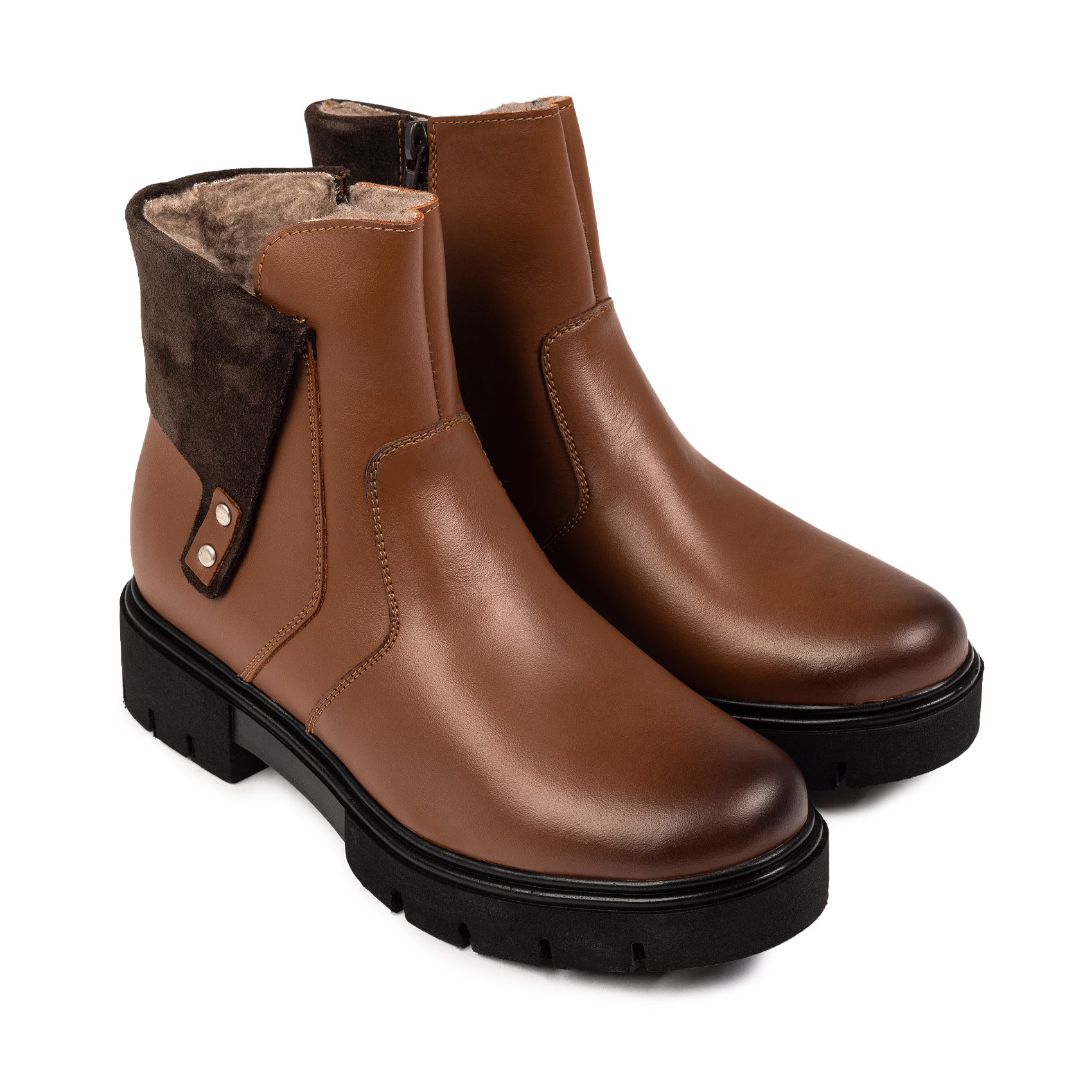 Ghete Dama Piele Naturala C742 Maro Deschis