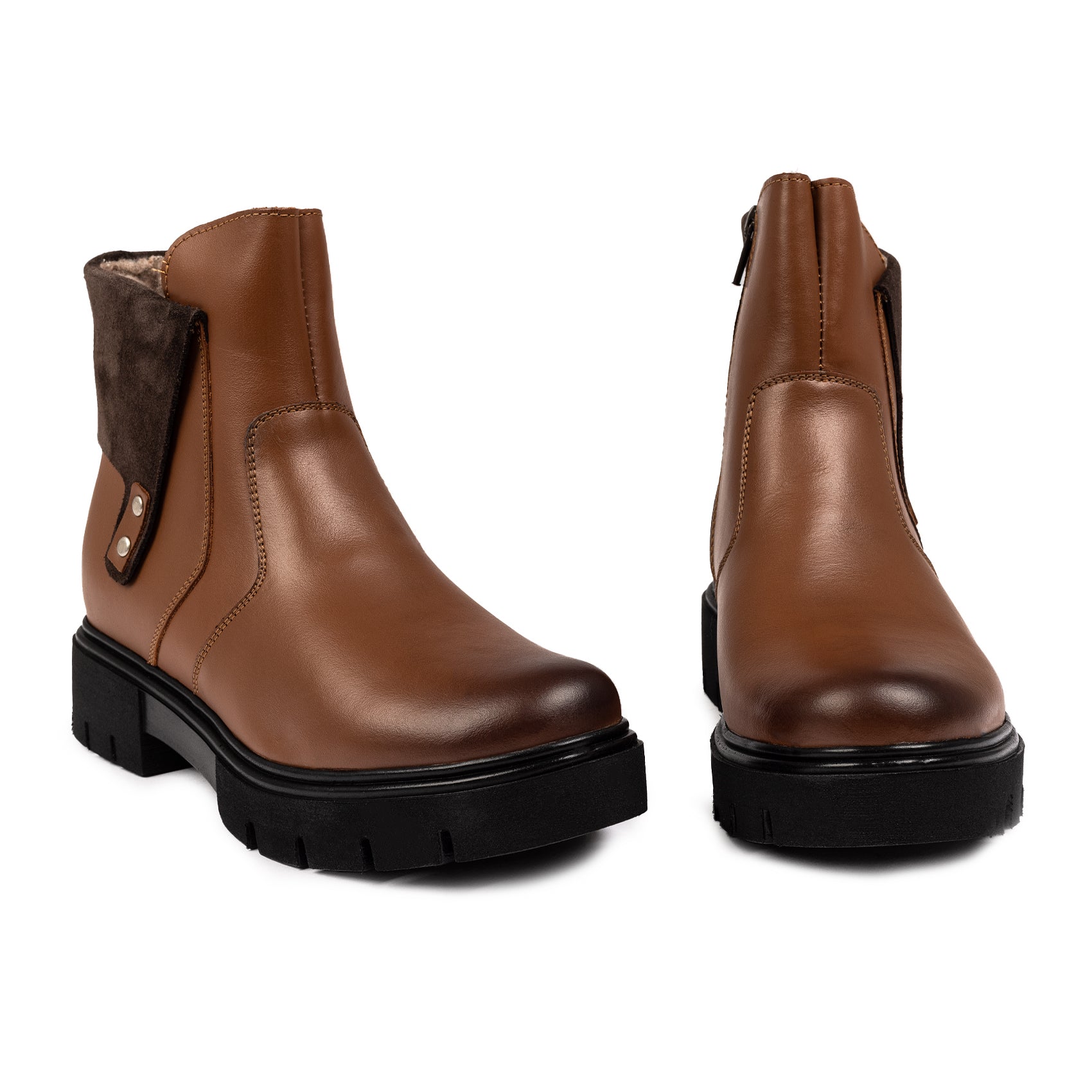 Ghete Dama Piele Naturala C742 Maro Deschis