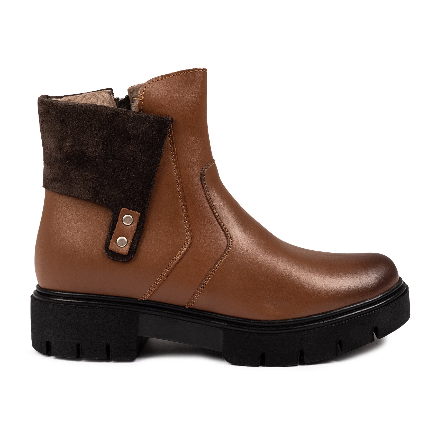 Ghete Dama Piele Naturala C742 Maro Deschis