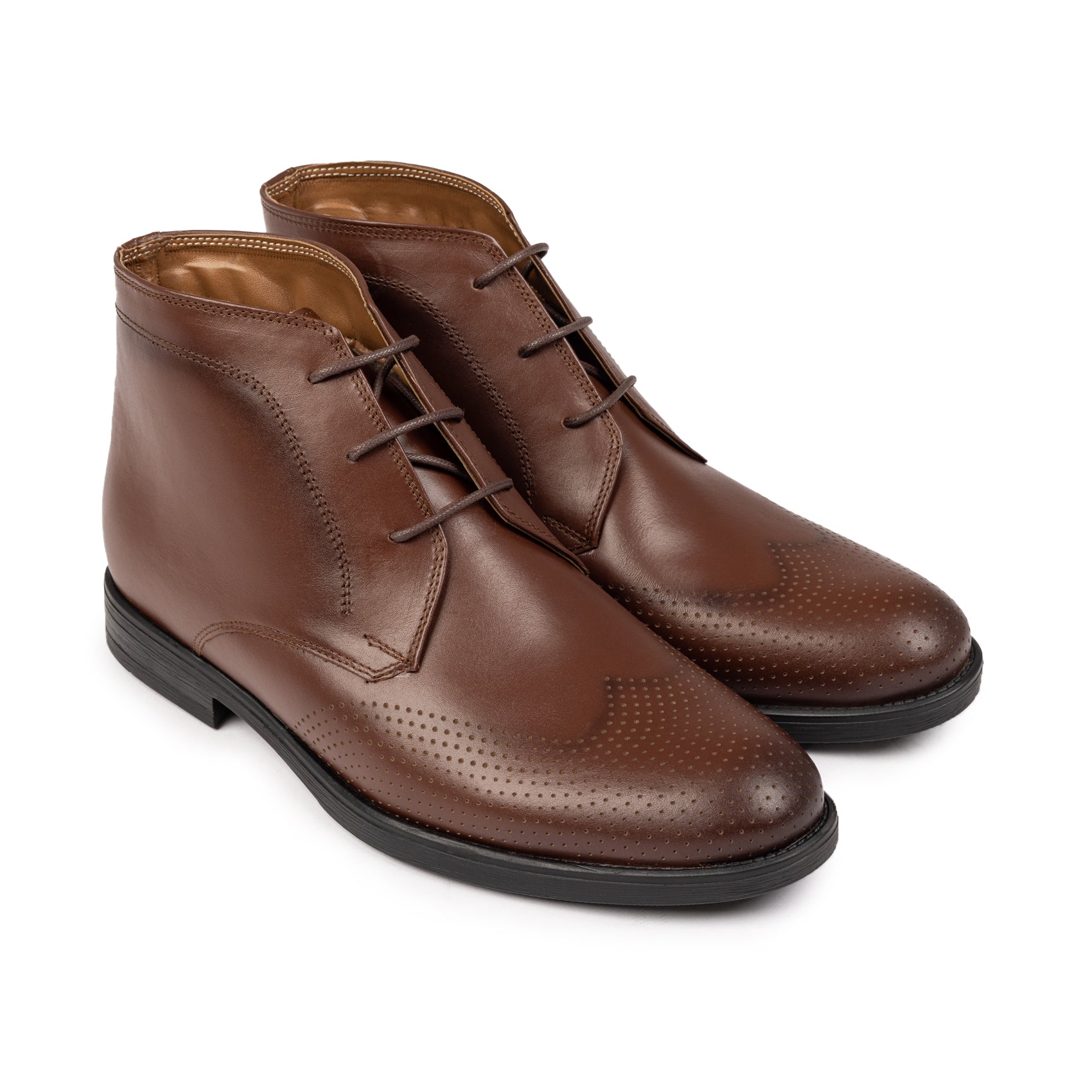 Ghete Barbati Piele Naturala C402 Maro