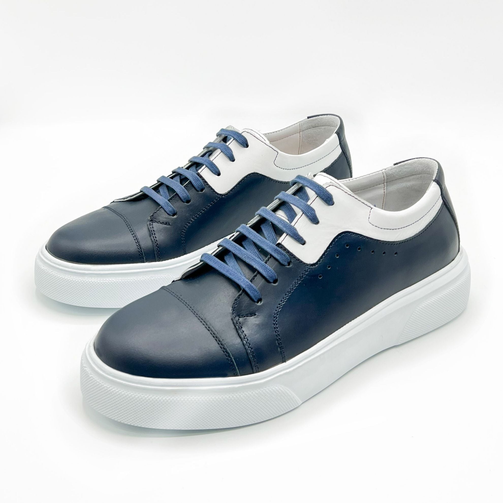 Pantofi Sport Barbati Piele Naturala C06 Blue