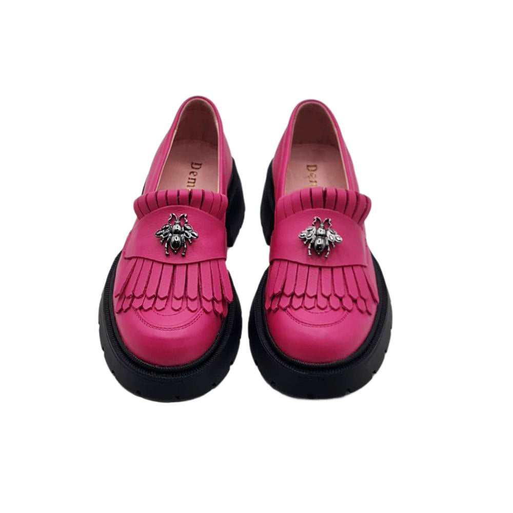 Mocasini Dama Culoare Magenta Tn Din Piele Naturala Cod 131