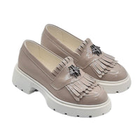 Mocasini Dama Culoare Nude Din Piele Naturala Lacuita Cod 131