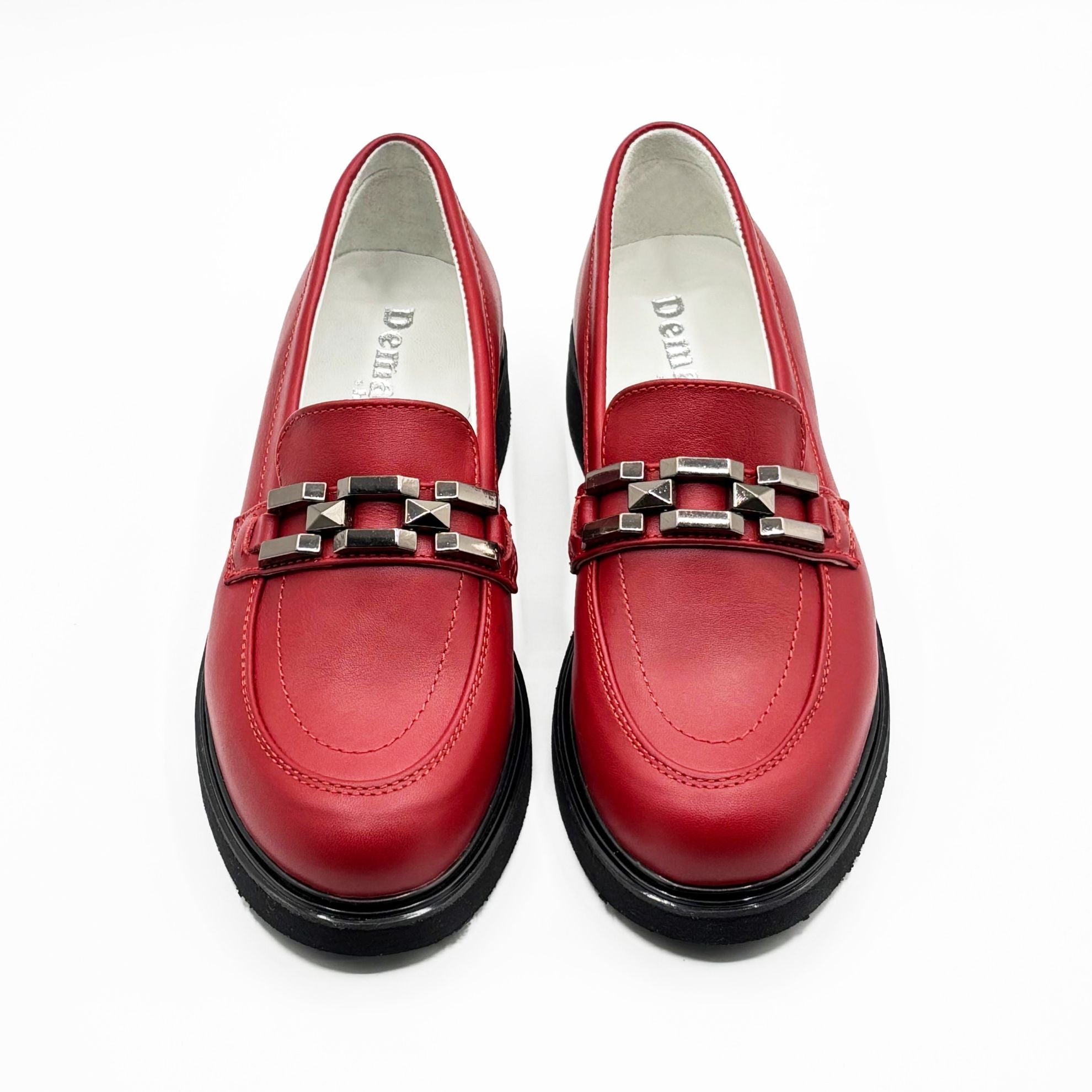 Mocasini Dama Din Piele Naturala De Culoare Rosie 149