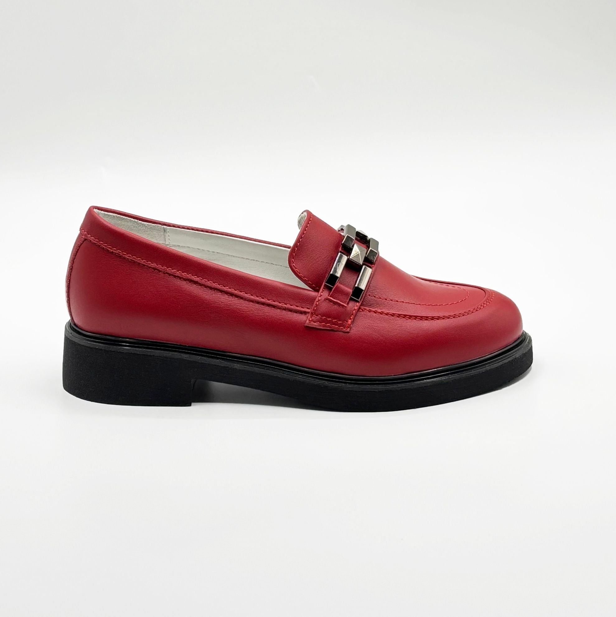 Mocasini Dama Din Piele Naturala De Culoare Rosie 149