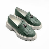 Mocasini Dama Verzi Deschis Din Piele Naturala 131