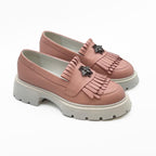 Mocasini Dama Culoare Roz Din Piele Naturala Cod 131