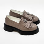 Mocasini Dama Taupe Din Piele Naturala 131Tn