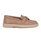 Pantofi 134 Casual Din Piele Naturala Intoarsa Culoare Roz Pudra