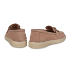 Pantofi 134 Casual Din Piele Naturala Intoarsa Culoare Roz Pudra
