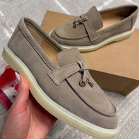 Pantofi 134 Casual Din Piele Naturala Intoarsa Culoare Bej