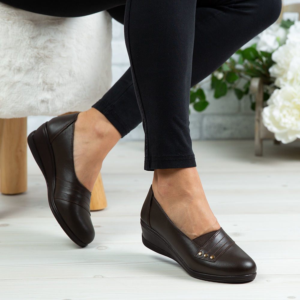 Pantofi Dama Piele Naturala 155 Maro