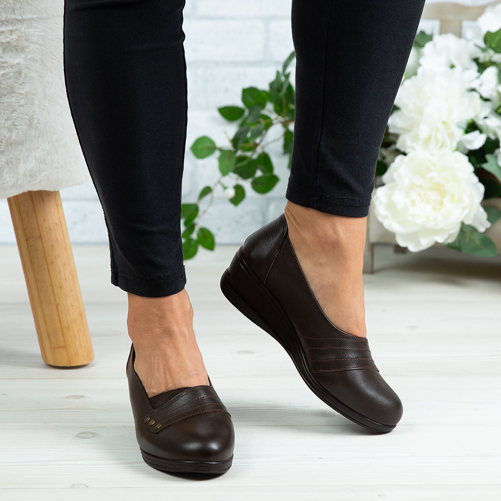 Pantofi Dama Piele Naturala 155 Maro