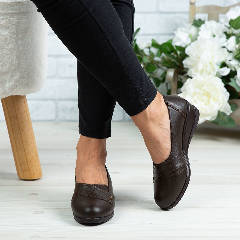 Pantofi Dama Piele Naturala 155 Maro
