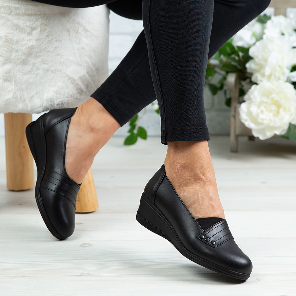 Pantofi Dama Piele Naturala 155 Negru