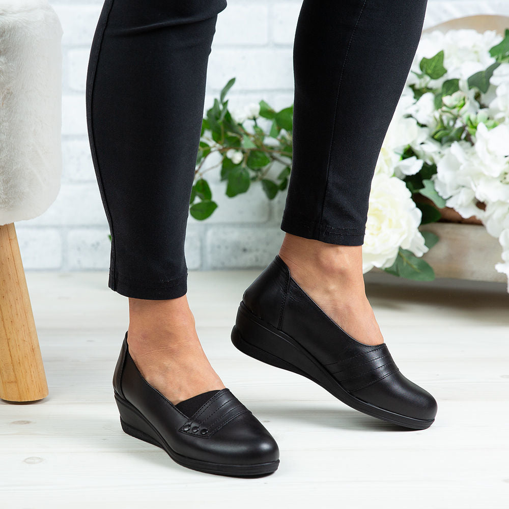 Pantofi Dama Piele Naturala 155 Negru