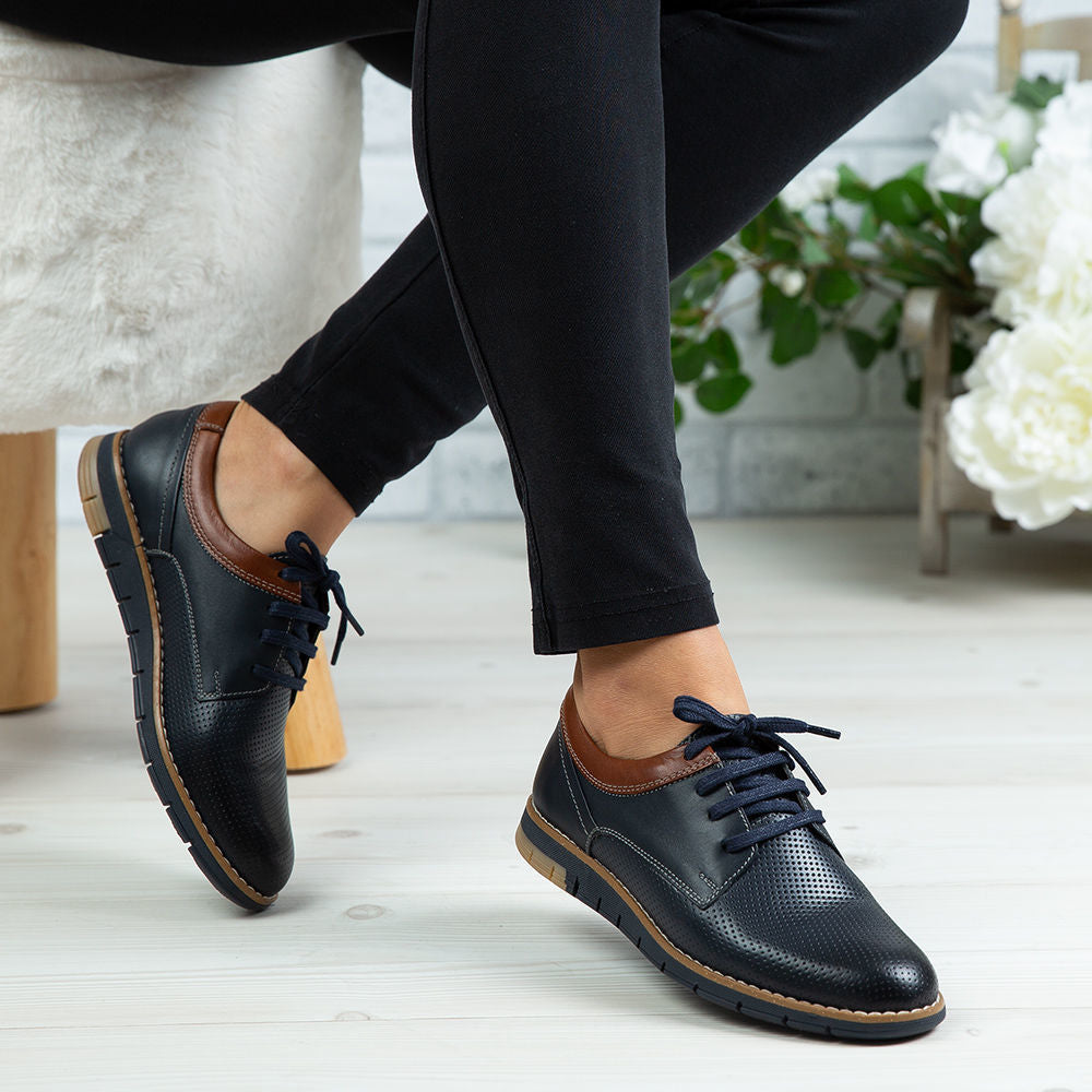 Pantofi Copii Piele Naturala 400 Y Blue