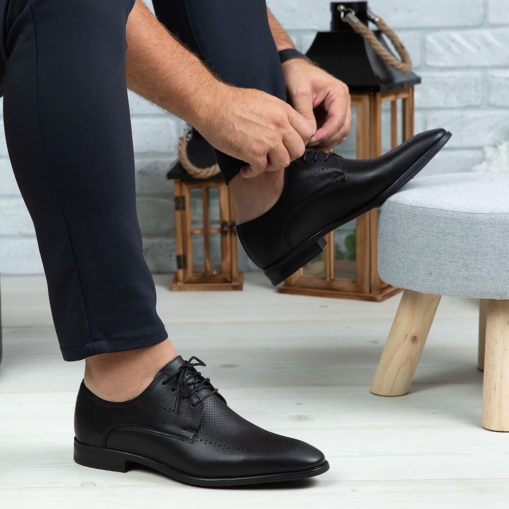 Pantofi Eleganti Barbati Din Piele Naturala 391 Negru