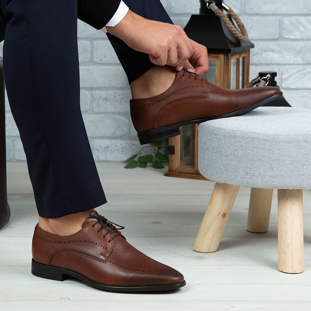 Pantofi Eleganti Barbati Din Piele Naturala 391 Maro