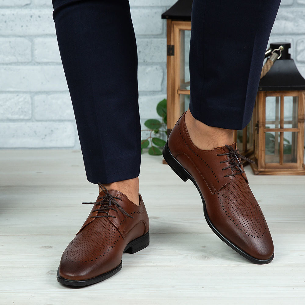 Pantofi Eleganti Barbati Din Piele Naturala 391 Maro