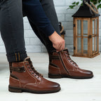 Ghete Barbati Piele Naturala C318 Maro