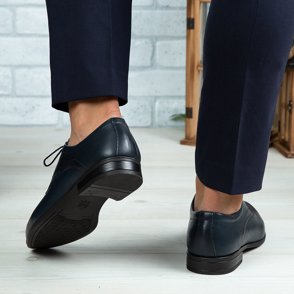 Pantofi Eleganti Barbati Din Piele Naturala 390 Blue
