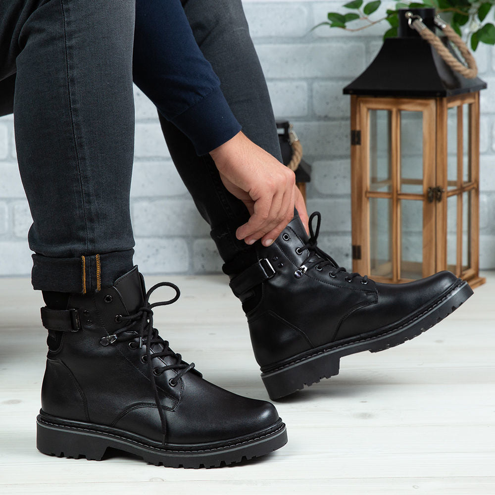 Ghete Barbati Piele Naturala 517 Negru