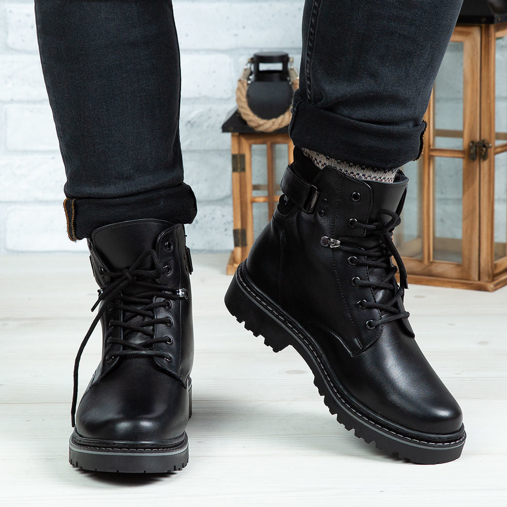 Ghete Barbati Piele Naturala 517 Negru