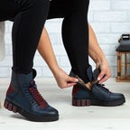 Ghete Dama Piele Naturala 707 Blue