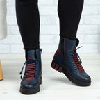Ghete Dama Piele Naturala 707 Blue